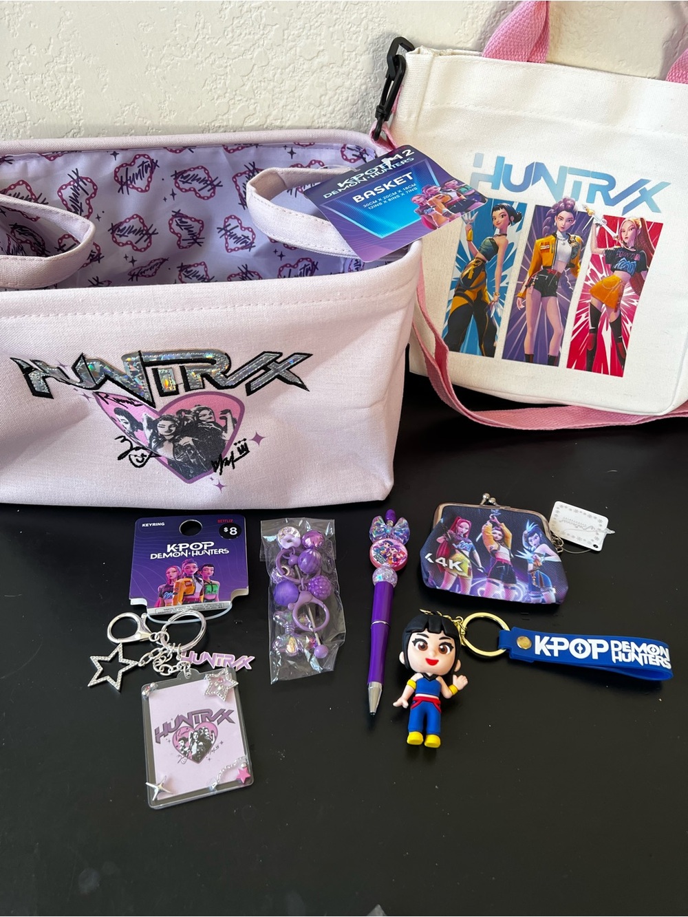 NWT K-Pop Demon Hunters HUNTR/X Mega Accessories/Bags/Keychain Bundle